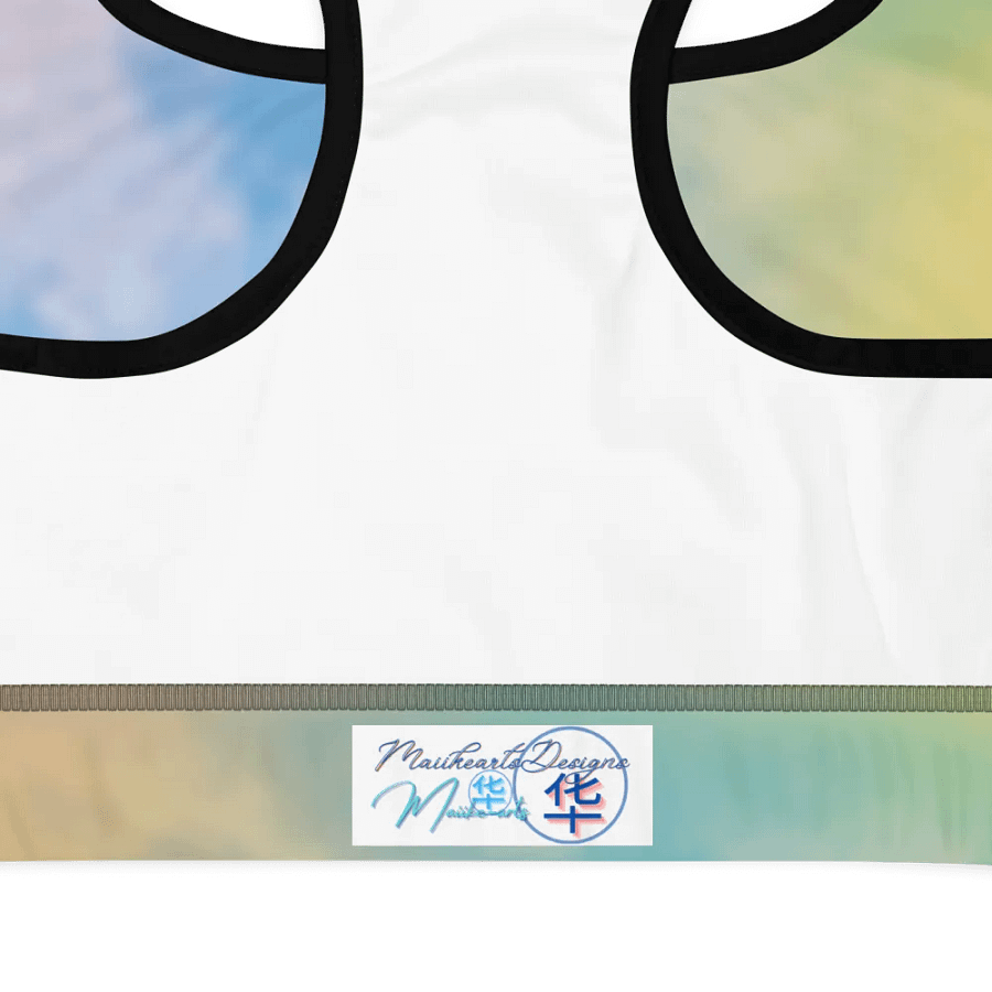 Blur cloud rainbow Design Padded Sports Bra - v10 product image (9)