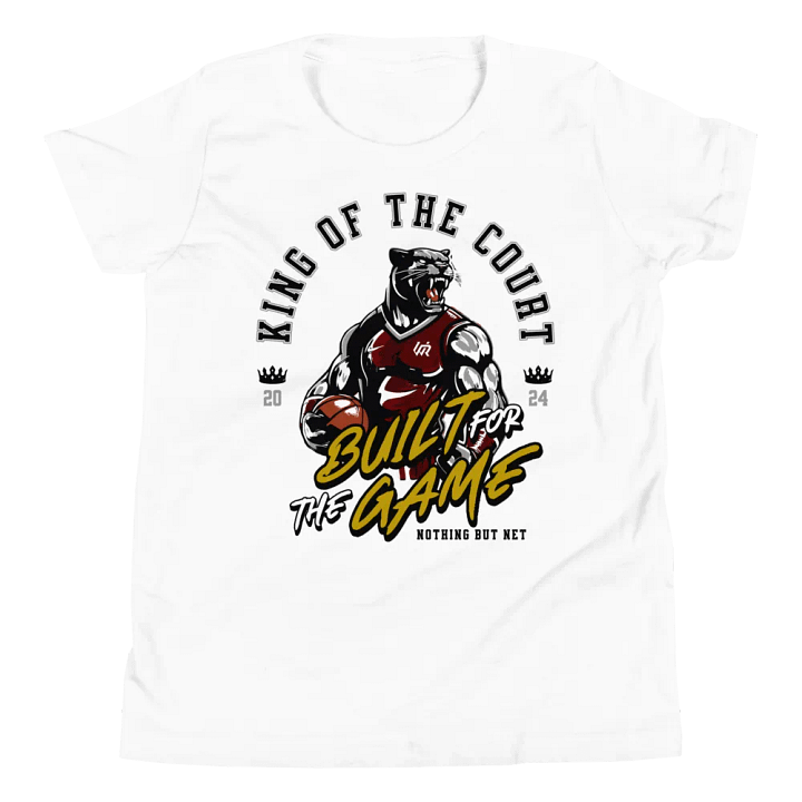 King of the Court Youth T-Shirt Wht product image (1)