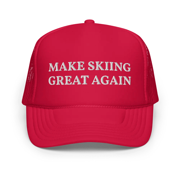 Make Skiing Great Again Embroidered Trucker Cap product image (1)