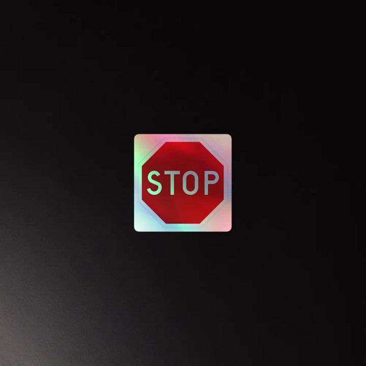"STOP" Holographic Stop Sign Sticker product image (2)