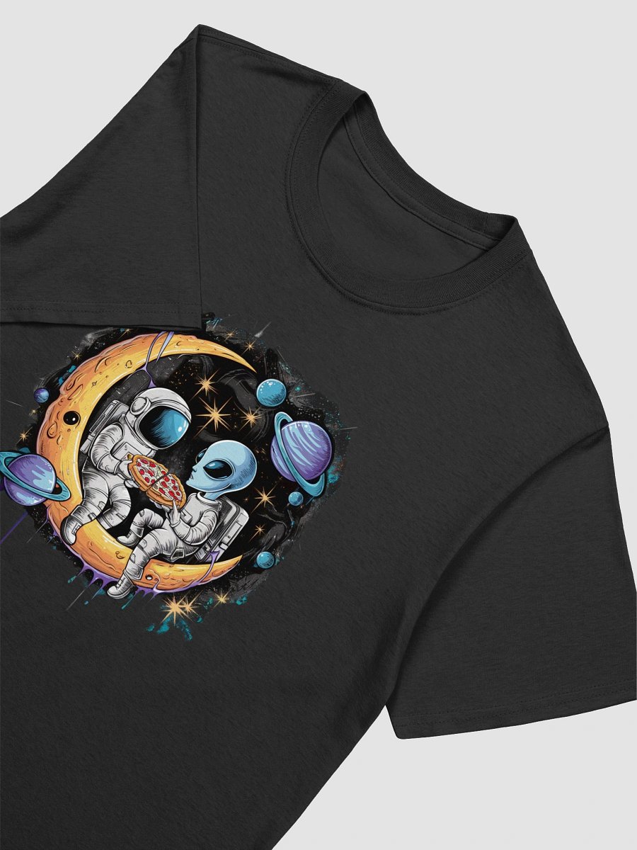 Space Pizza Party: Astronaut and Alien Enjoy a Slice on the Moon for Sci-Fi Lovers T-Shirt Hodies mens womens fit many item,color,size product image (7)