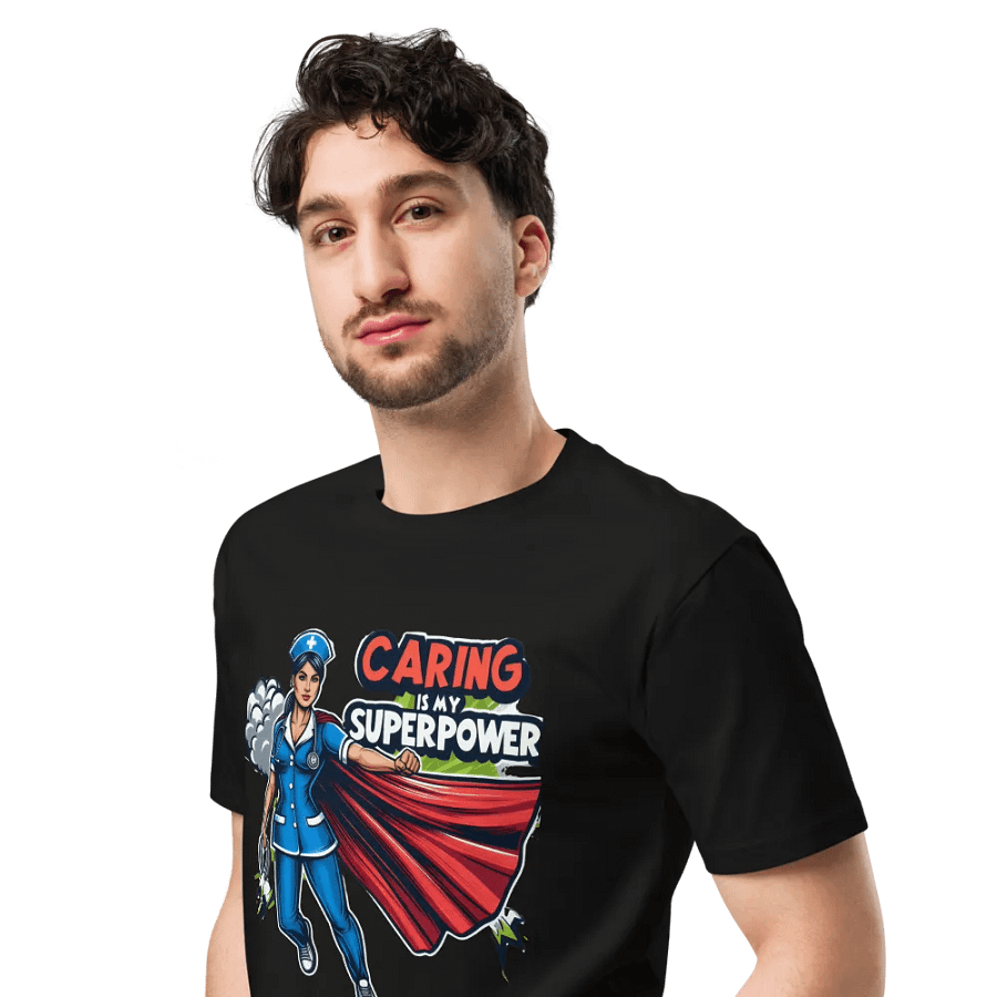 Caring Superhero Nurse Premium Tee product image (7)