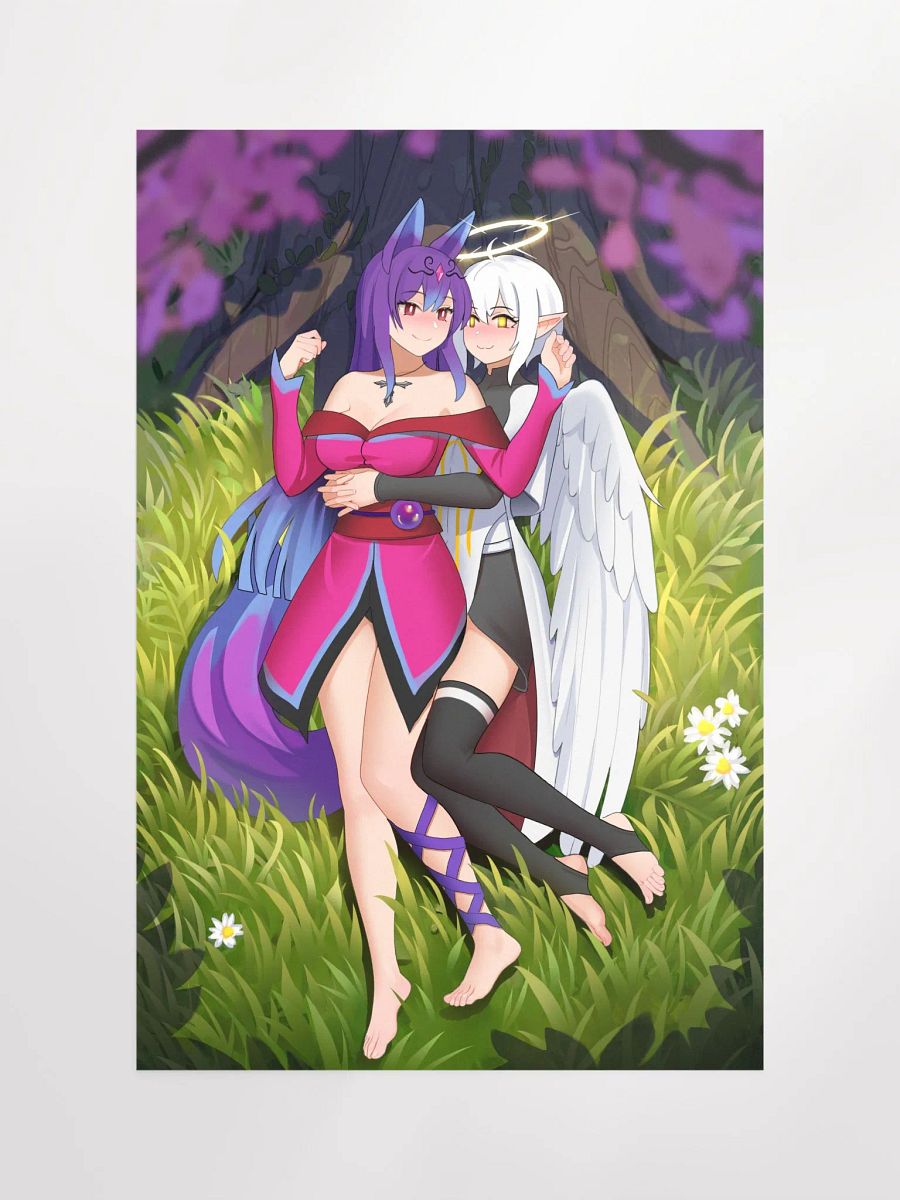 cuddles under the cherry blossom poster product image (1)