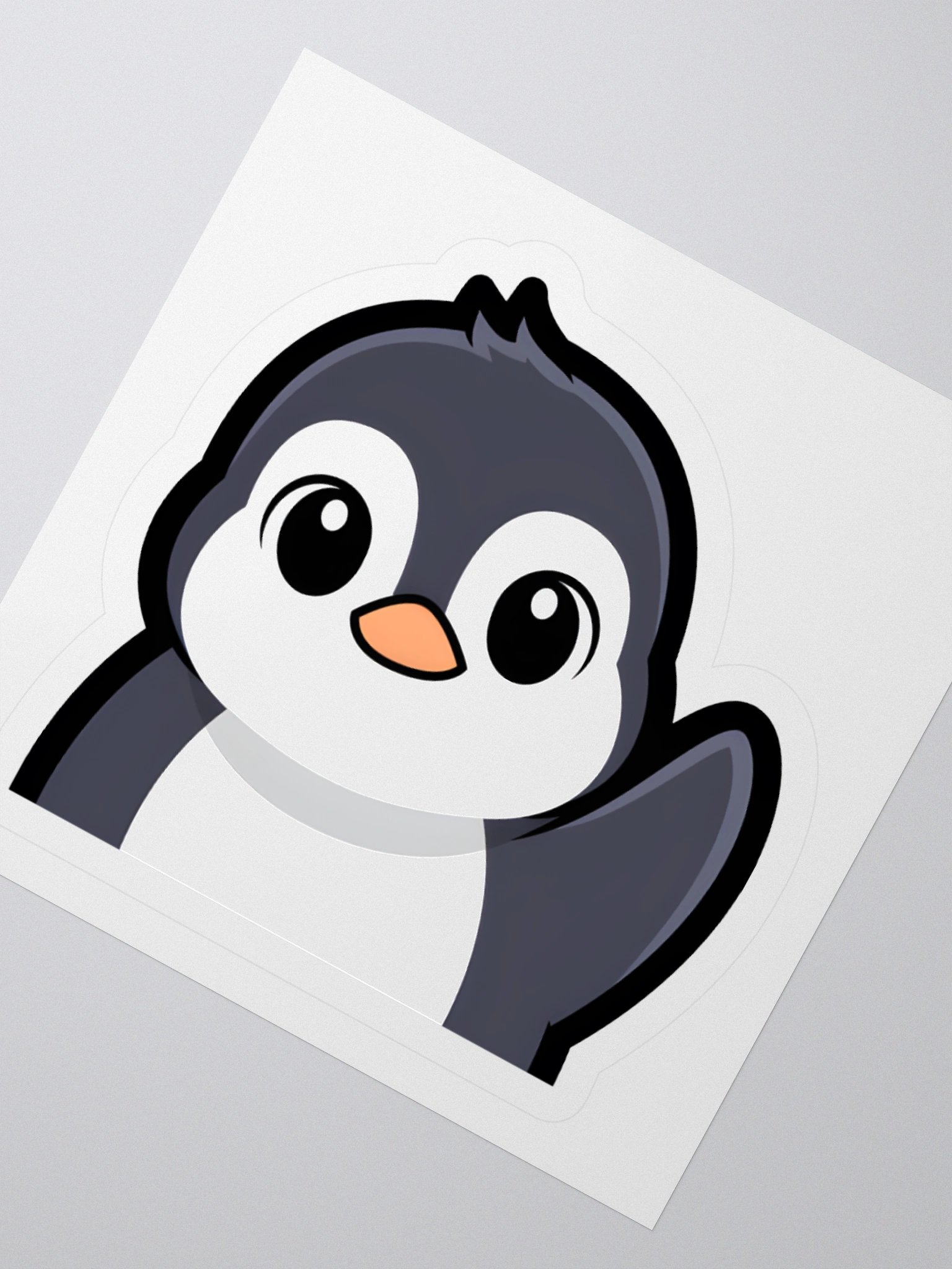 Penguin Waving Kiss Cut Stickers product image (2)