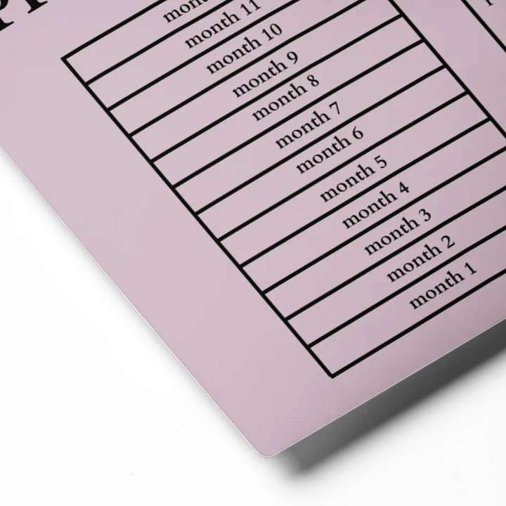 HIGHFALUTIN ANNUAL RENT TRACKER (black design 13) product image (2)