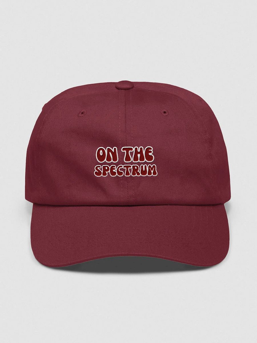 ON THE SPECTRUM (maroon) groovy lined design embroidered classic dad hat product image (2)