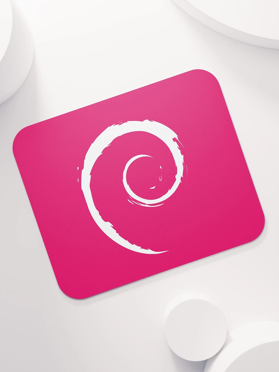 Mouse Pad with Debian Swirl (Red Version) product image (8)