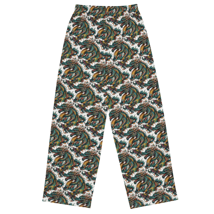 Dragon Print Unisex Wide-Leg Pants - Comfortable & Stylish with Side Pockets product image (1)