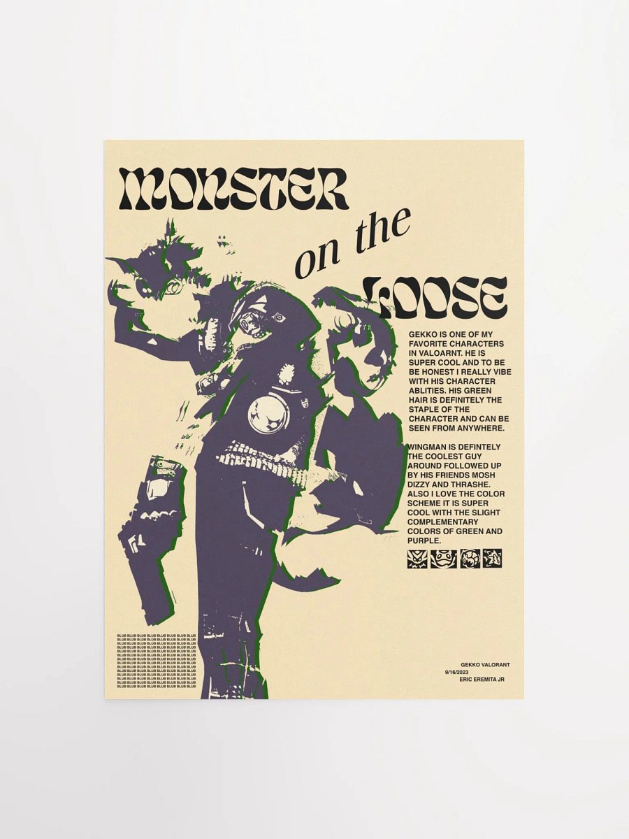 Monster on the Loose -12 x 16 poster product image (1)
