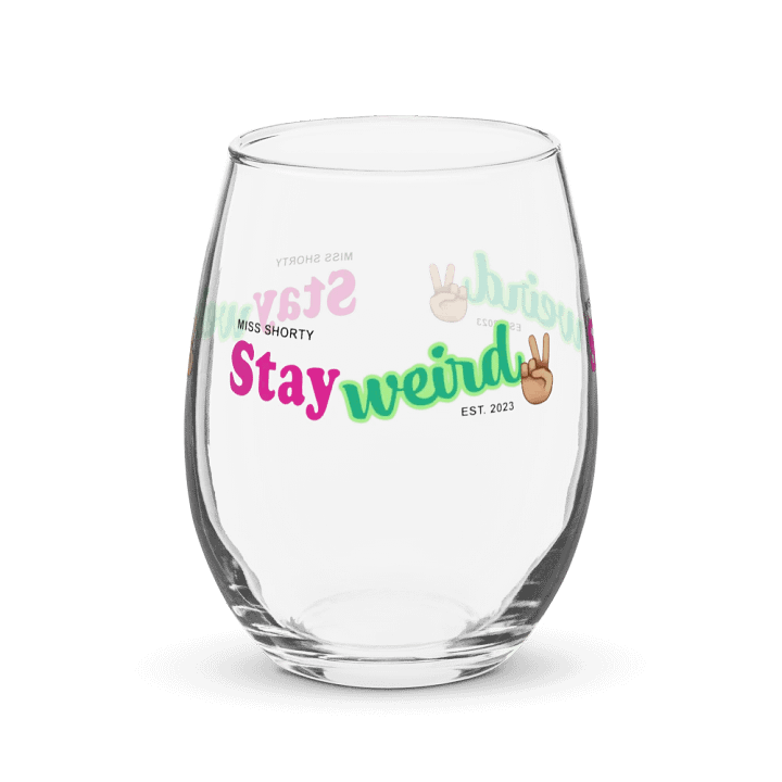 Stay Weird with a Peace Sign Wine Glass! product image (1)