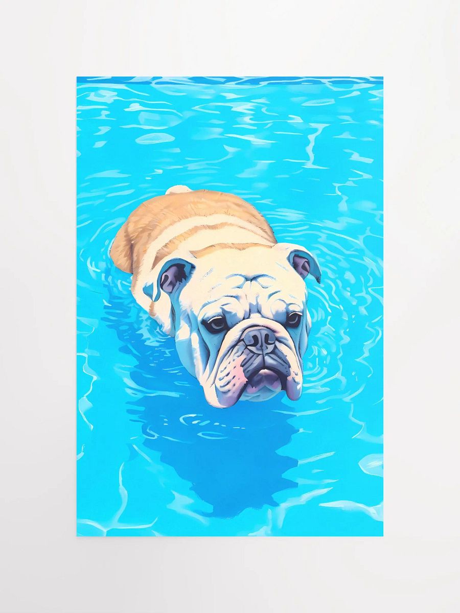 Swimming Bulldog Poster product image (2)