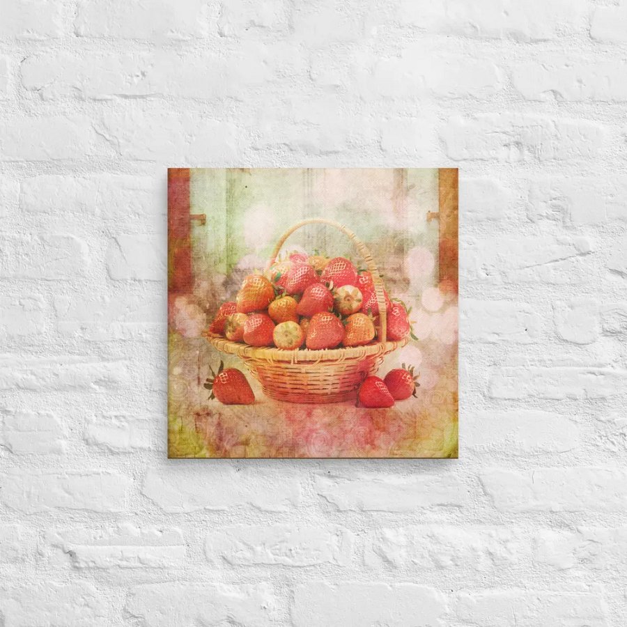 Summer Strawberry Canvas Art Print product image (11)