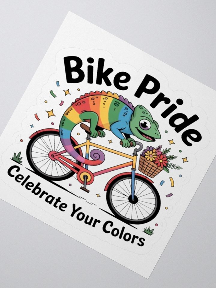 Exclusive 'Bike Pride' Chameleon Sticker by TDS Music - Celebrate Your Colours product image (6)
