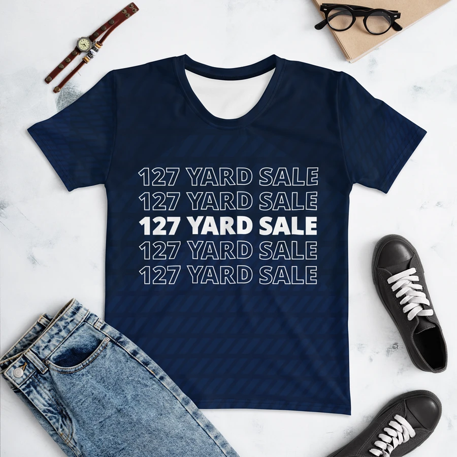 127 Yard Sale (2024) - All-Over Nautical Blue Print Women's Crew Neck T-Shirt product image (3)