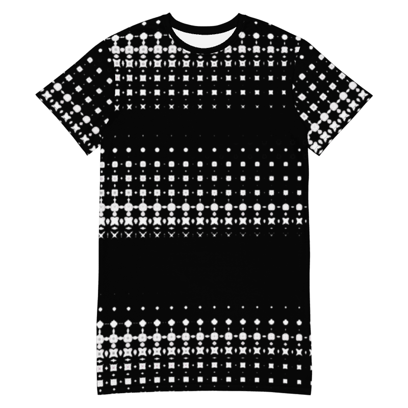 Abstract Not Quite The Little Black Dress T Shirt Dress product image (10)