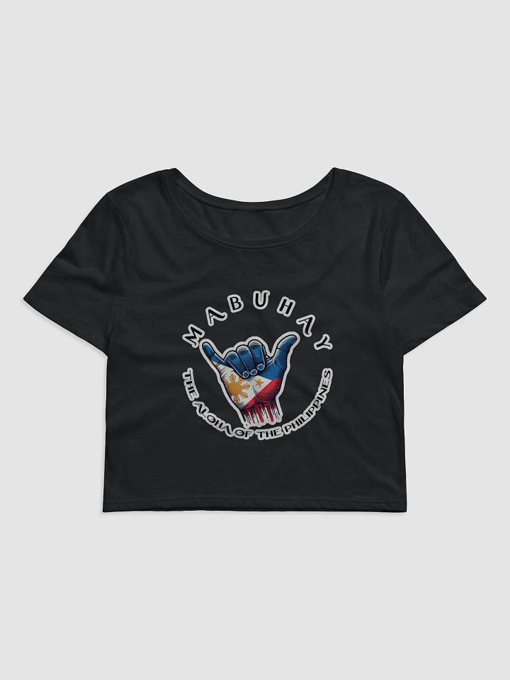 Women's Crop Tee: MABUHAY THE ALOHA OF THE PHILIPPINES - SHAKA HANG LOOSE VIBES FOR YOUR STYLE product image (2)