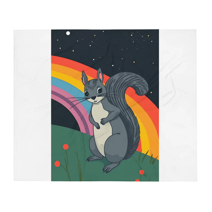 Starry Night Squirrel Throw Blanket product image (2)
