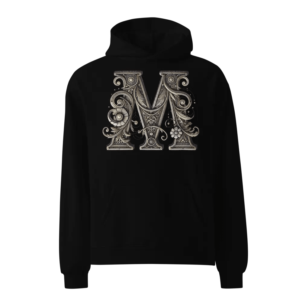 Intricate Floral Letter M Premium Hoodie product image (1)