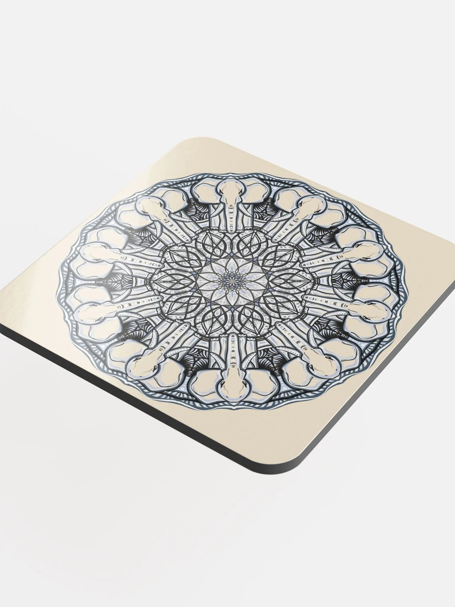 Mandala Dreams Glossed Cork Coaster product image (4)