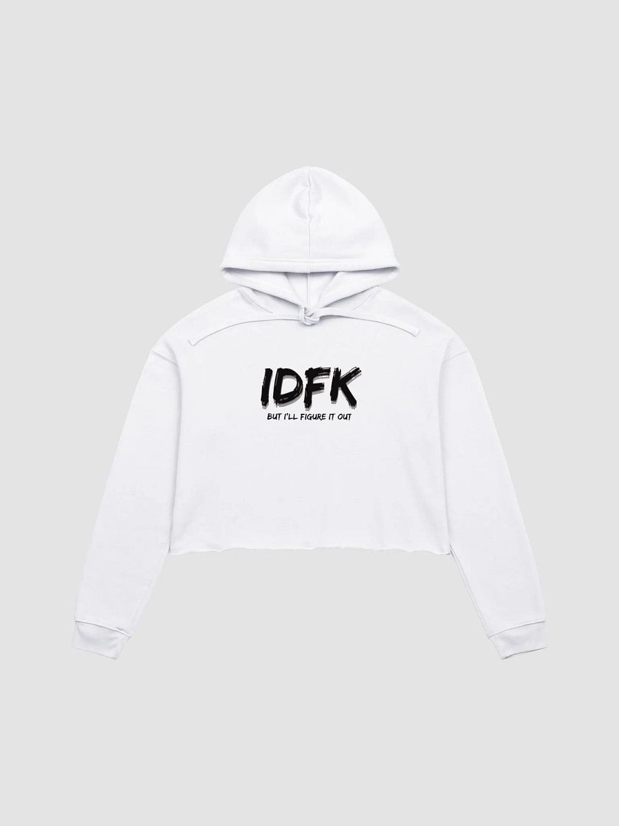 IDFK Black & White Crop Top Hoodie product image (2)