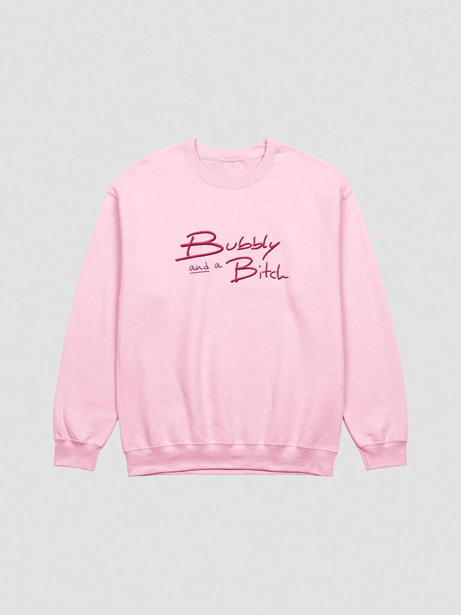 Bubbly and a B*tch (lg. pink design) embroidered crewneck product image (11)