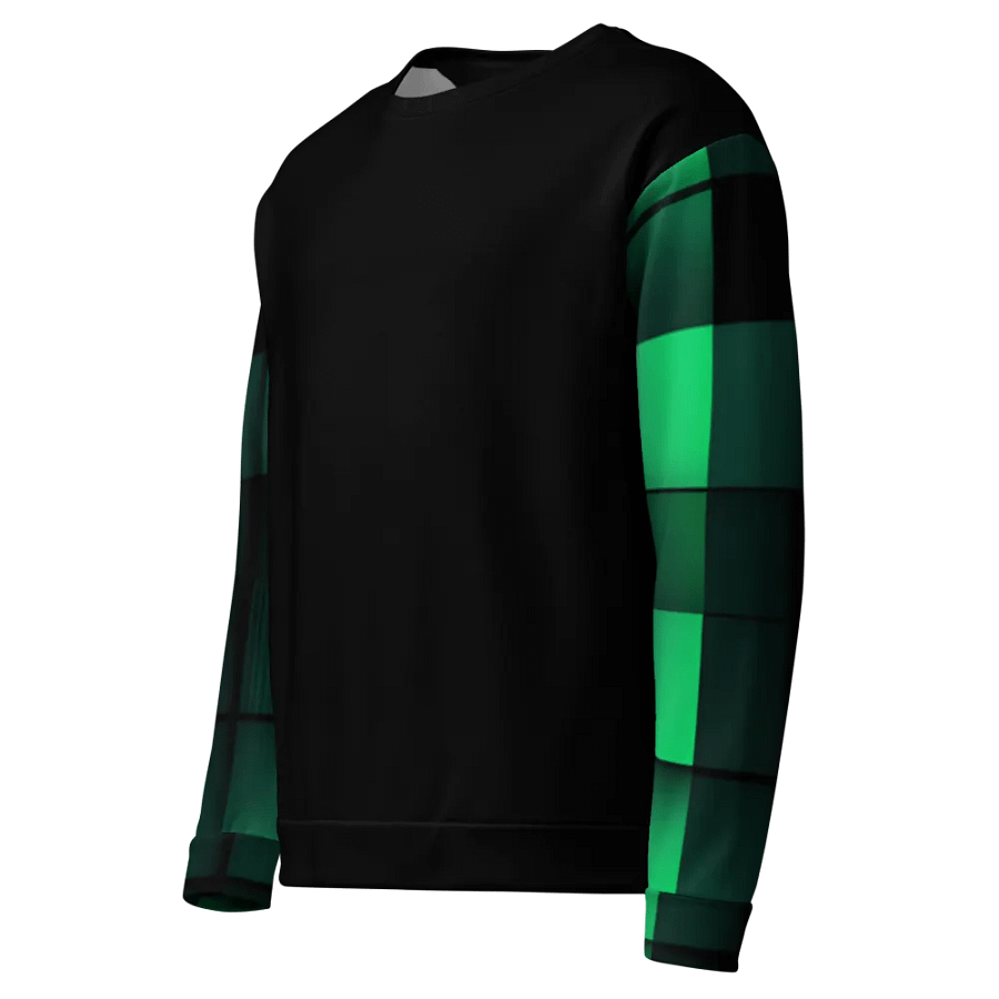 Black And Green Squares Unisex Sweatshirt product image (5)