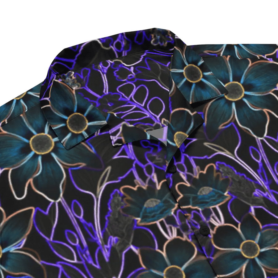 Trippy Floral Purple,Teal/Hawaiian Shirt by Sublicolor product image (3)