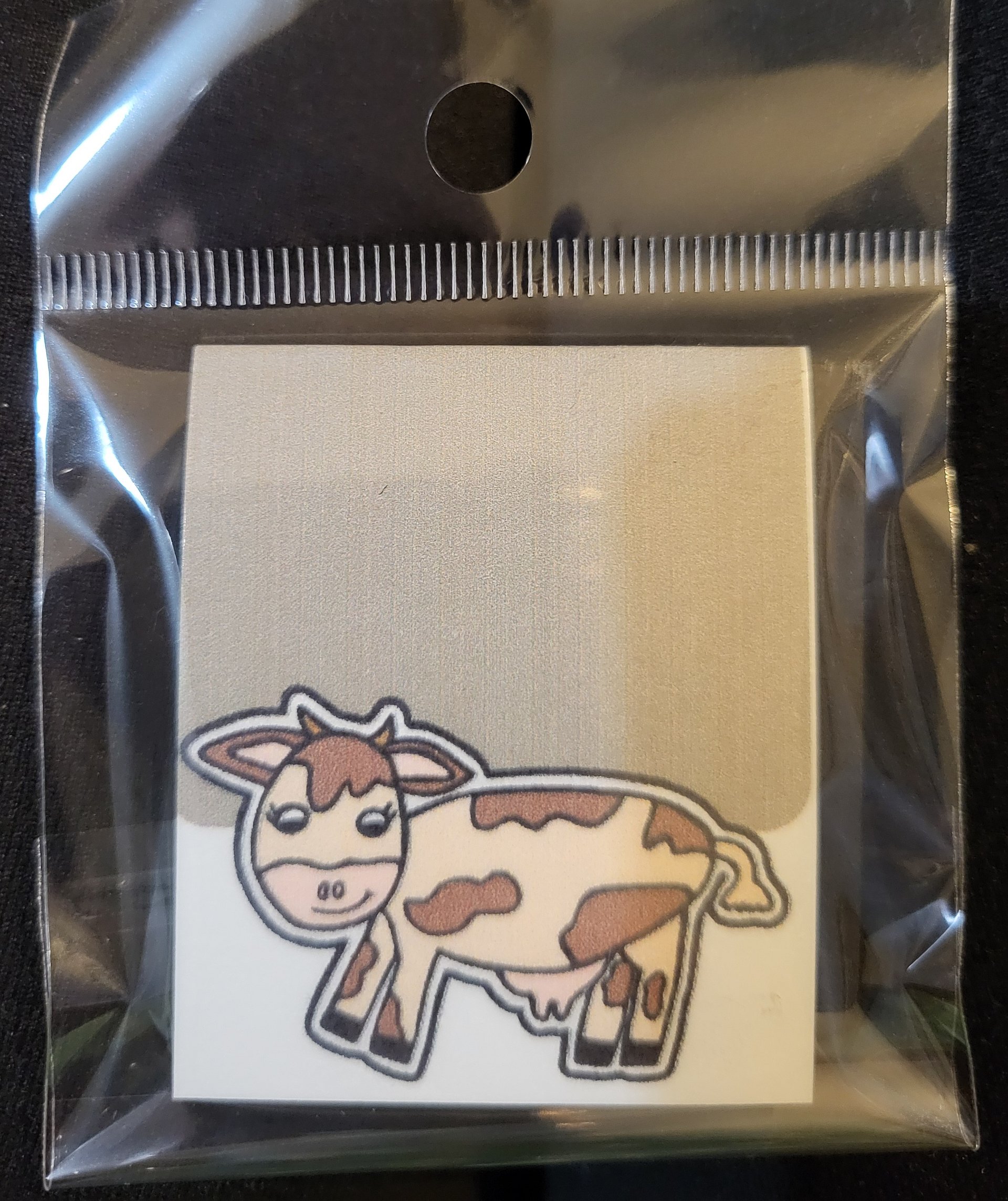 Cute Cartoon Brown Cow Magnetic Laminated Bookmark for Farm Animal Lovers product image (1)