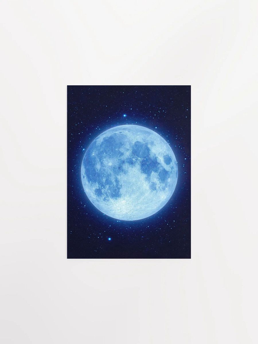 Full Moon, Blue Moon (Hi-Res poster) — space poster, Moon poster, space art, Moon photo product image (7)