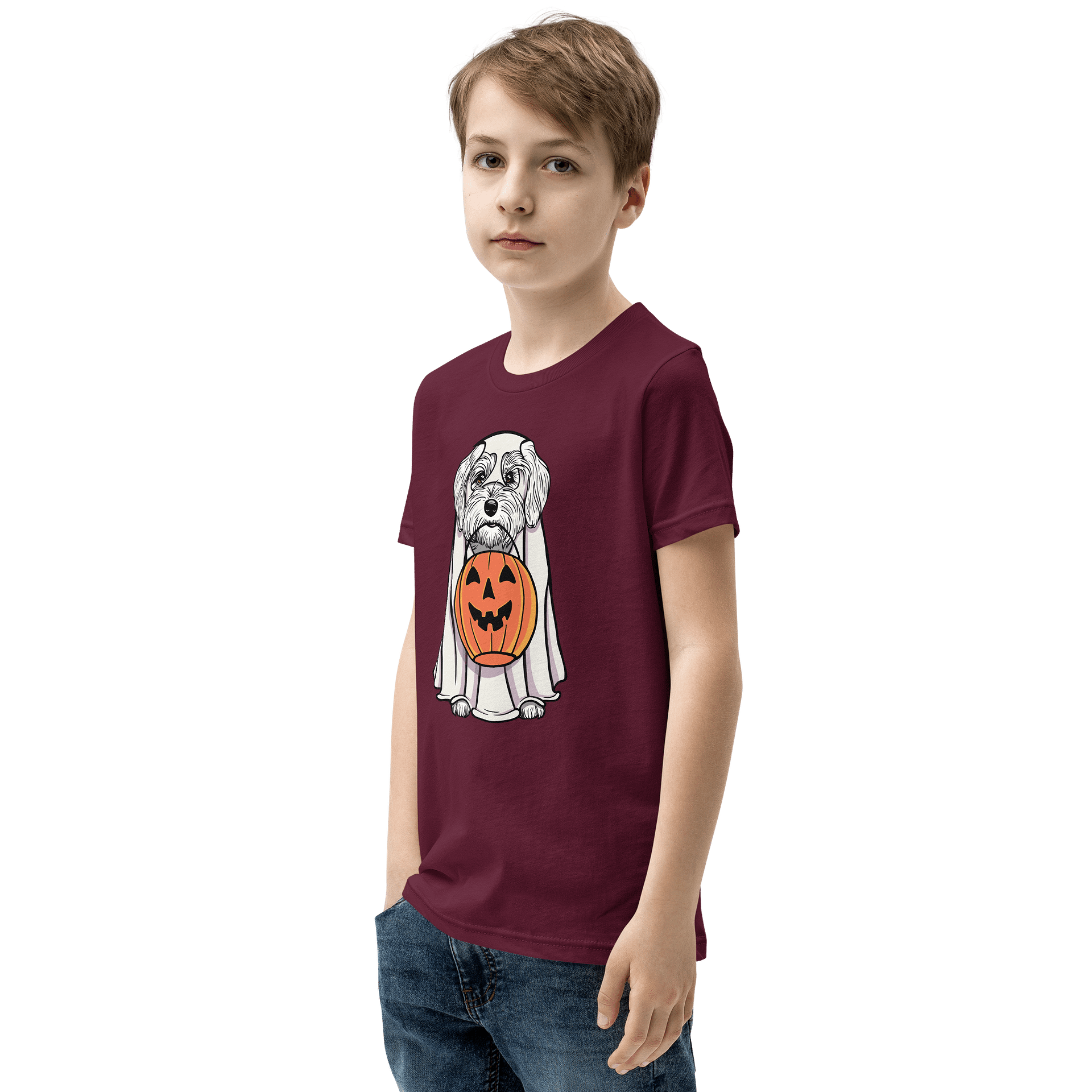 Halloween Havanese(White) Youth T-Shirt product image (4)