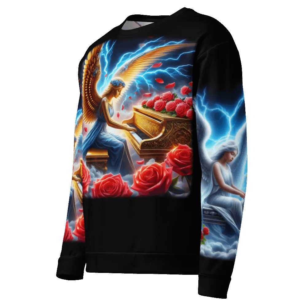 Angels making Music with a Piano - All-Over Unisex Sweatshirt #25 product image (7)