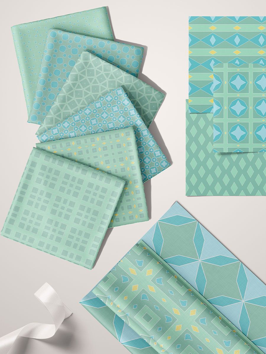 Abstract Pastels Pattern Pack 4 - Green Mix product image (1)