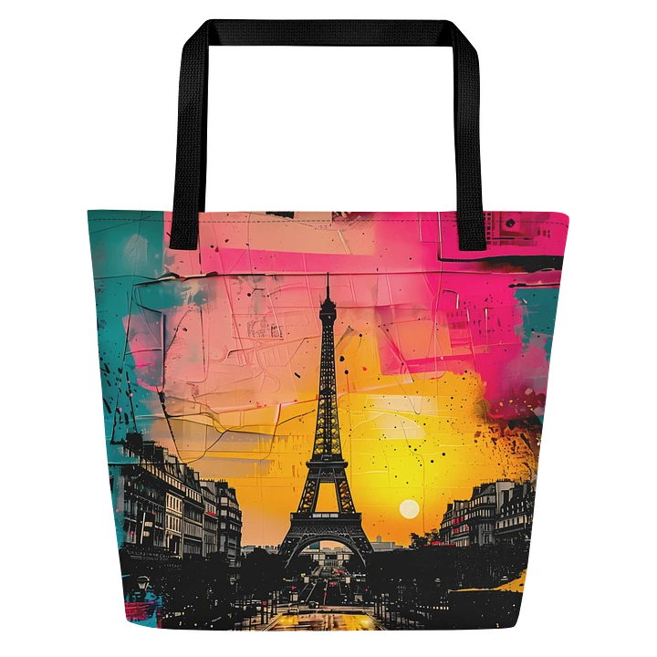 Tote Bag: Historical Eiffel Tower Paris Artistic Travel Abstract Art Design product image (1)