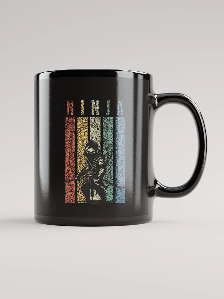 Retro Ninja Warrior | Black Mug product image (2)