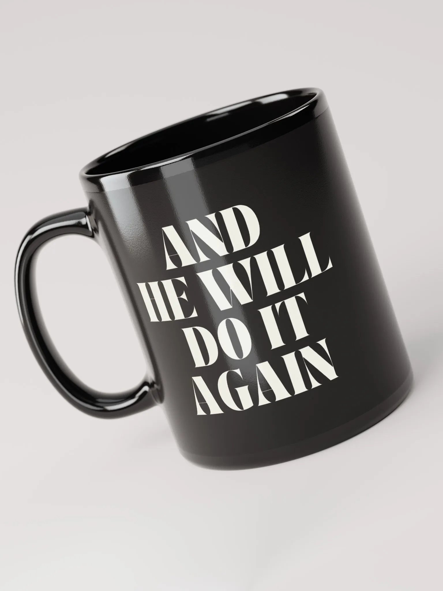"GOD DID IT" Inspiration Black Glossy Mug product image (5)