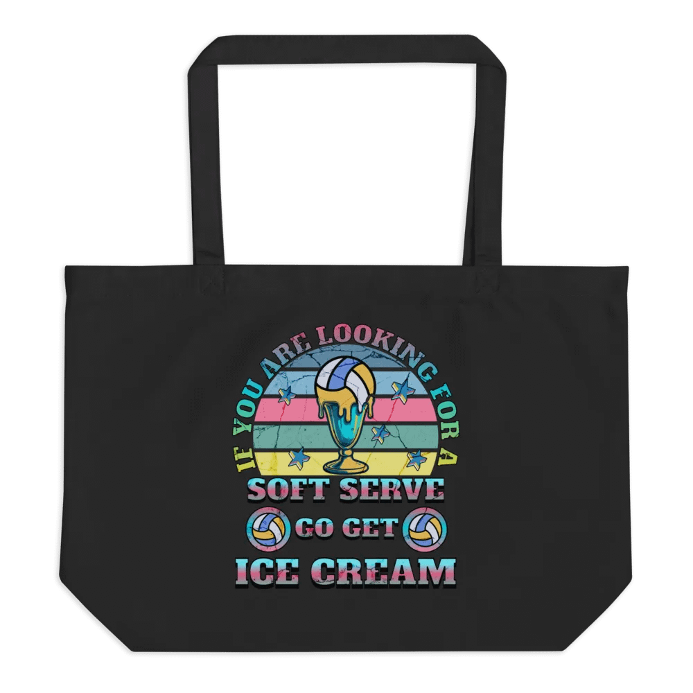If You Are Looking For A Soft Serve Go Get Ice Cream Volleyball Tote product image (1)