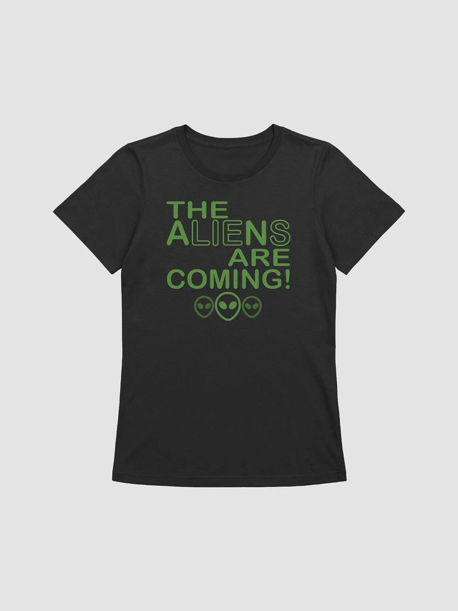 The Aliens Are Coming! - Green - Bella+Canvas Women's Supersoft Relaxed-fit T-Shirt product image (2)
