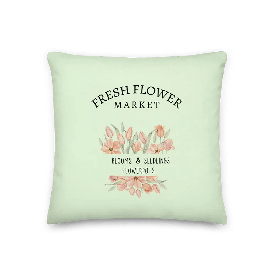 Fresh Flower Market Decorative Pillow, green product image (1)