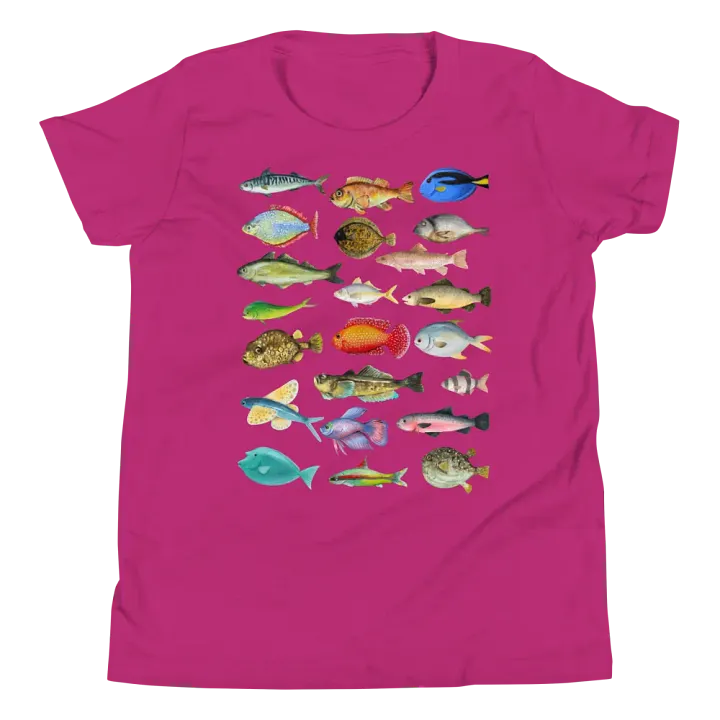 Aquatic Adventures Fish Collage Youth T-Shirt product image (1)