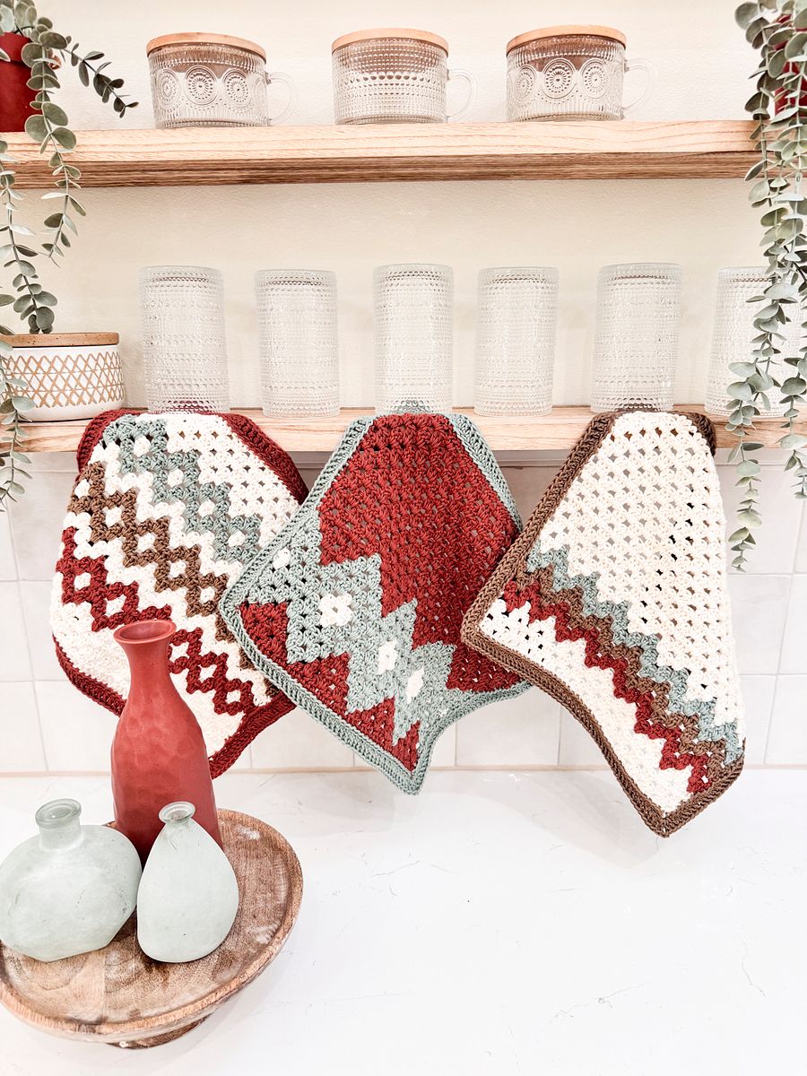 Gemstone Hues Crochet Blanket & Washcloth Pattern product image (4)