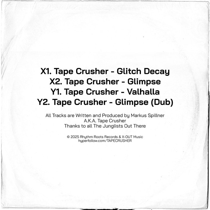TAPE CRUSHER-AMBIENT JUNGLE SESSIONS VOL. 3 (4-TRACK SINGLE) (X-OUT019) product image (2)