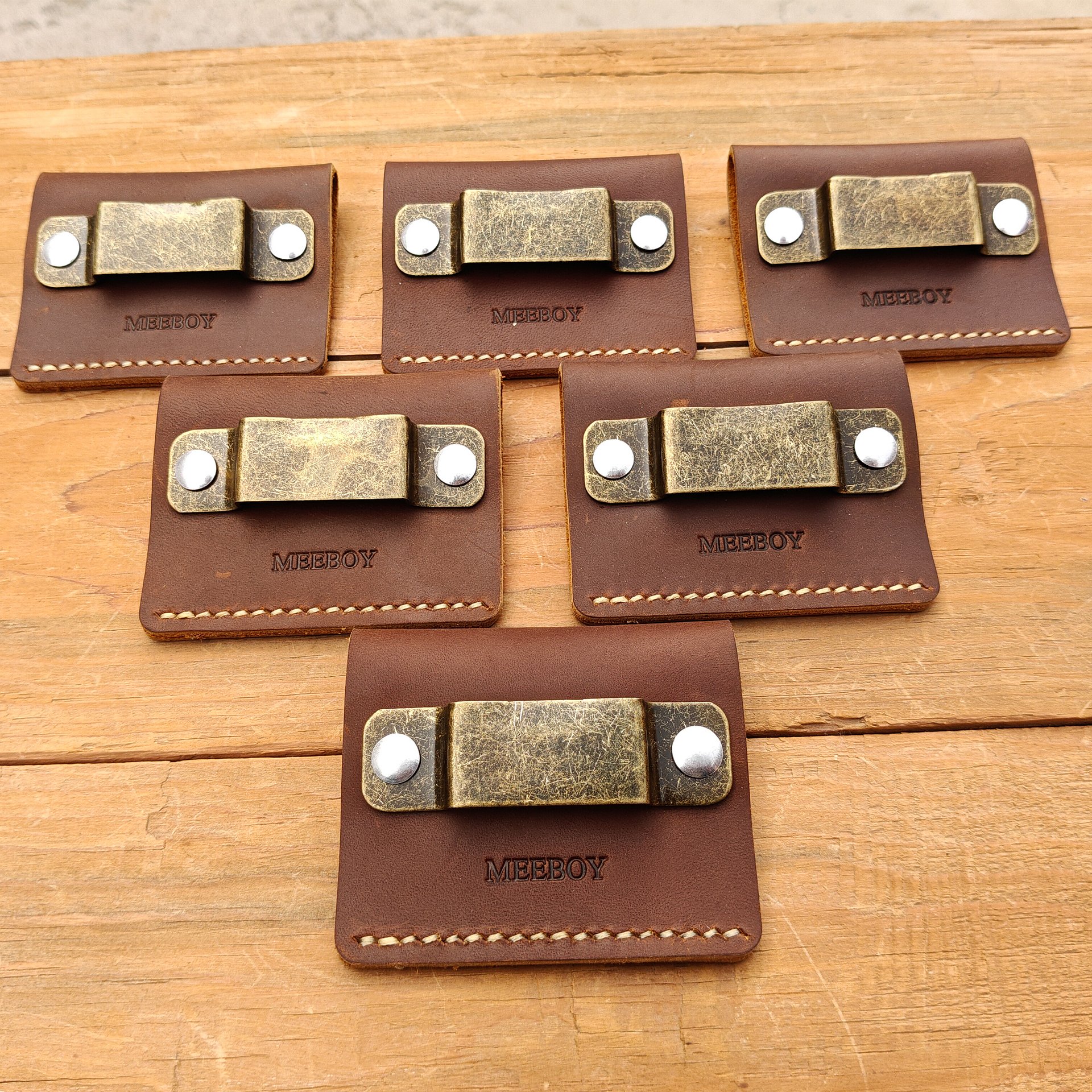 MEEBOY handmade Leather Tool Holder Tape Measure Holder Clip Tape Holder for Tool Belt product image (7)