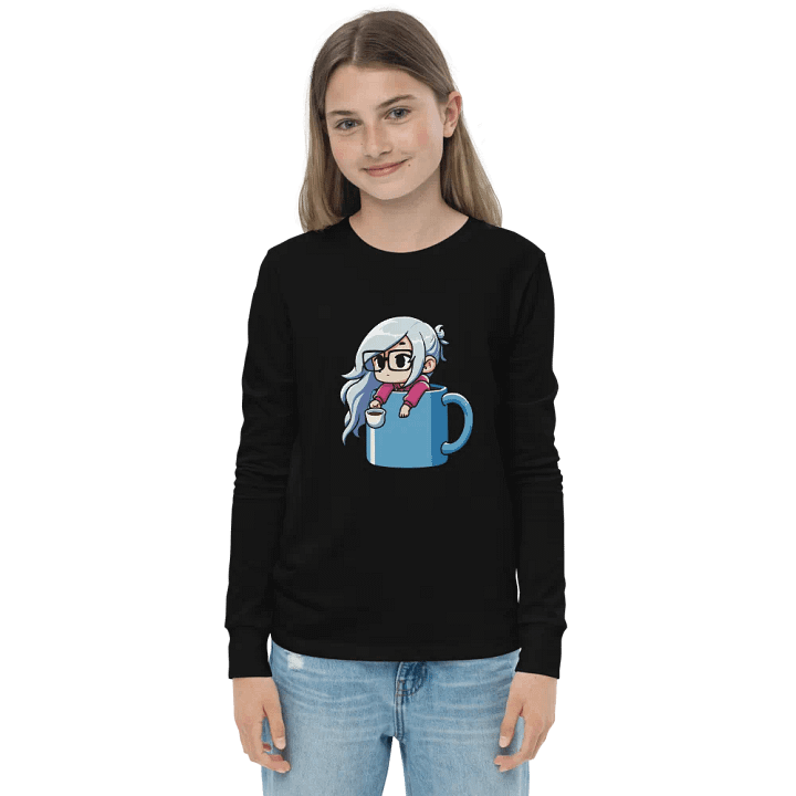 Coffee Lover's Chibi Long Sleeve Tee product image (1)