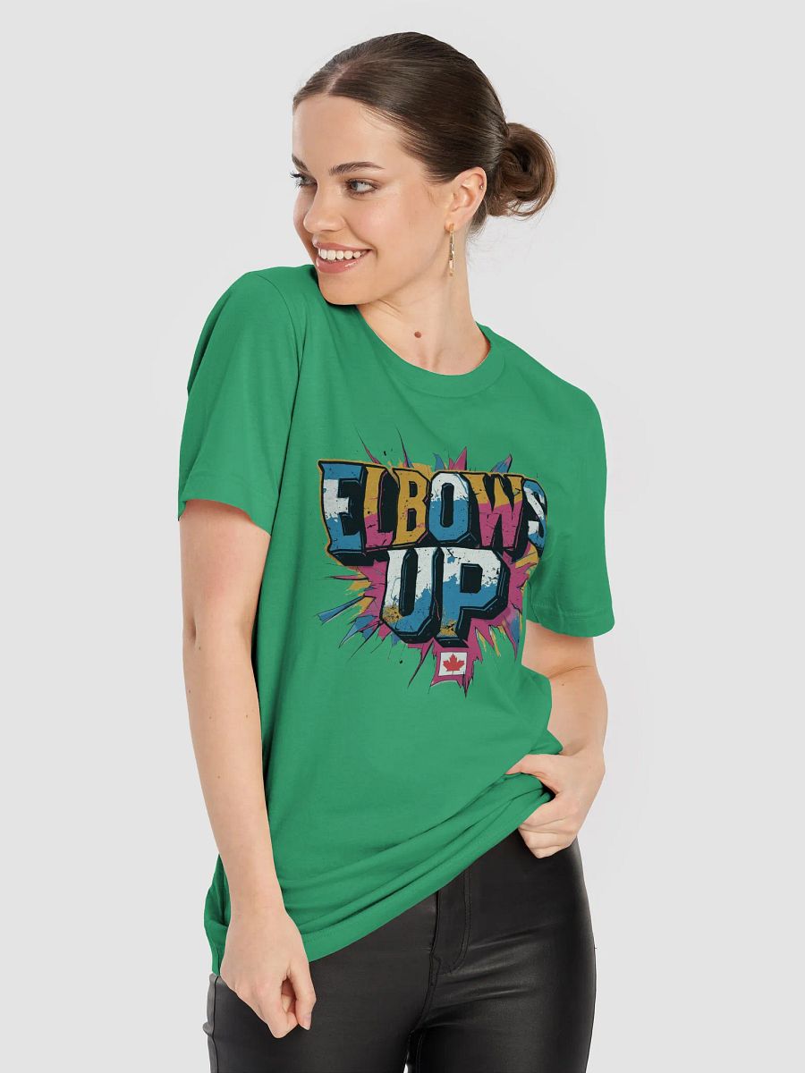 Proudly Canuck | ELBOWS UP Political Tee | Comic Pop Edition product image (8)