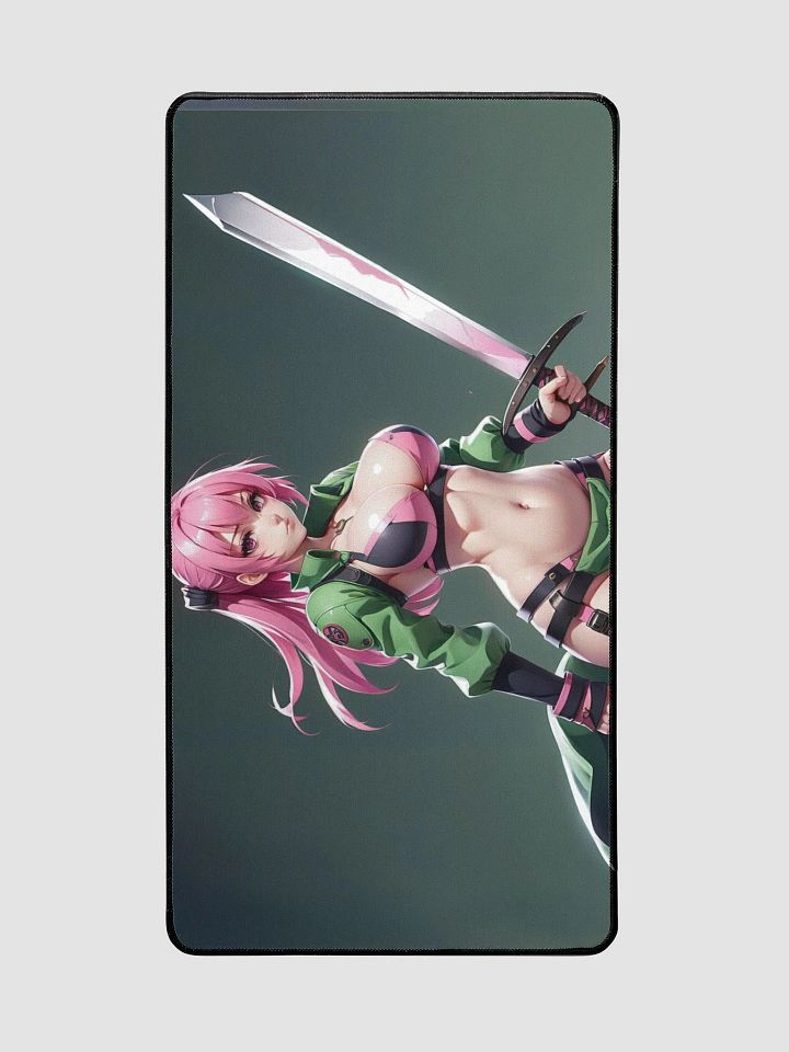 Pink-haired Warrior Desk Mat product image (2)