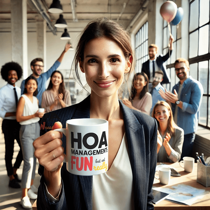 HOA management Not Really Fun White Glossy Mug product image (2)