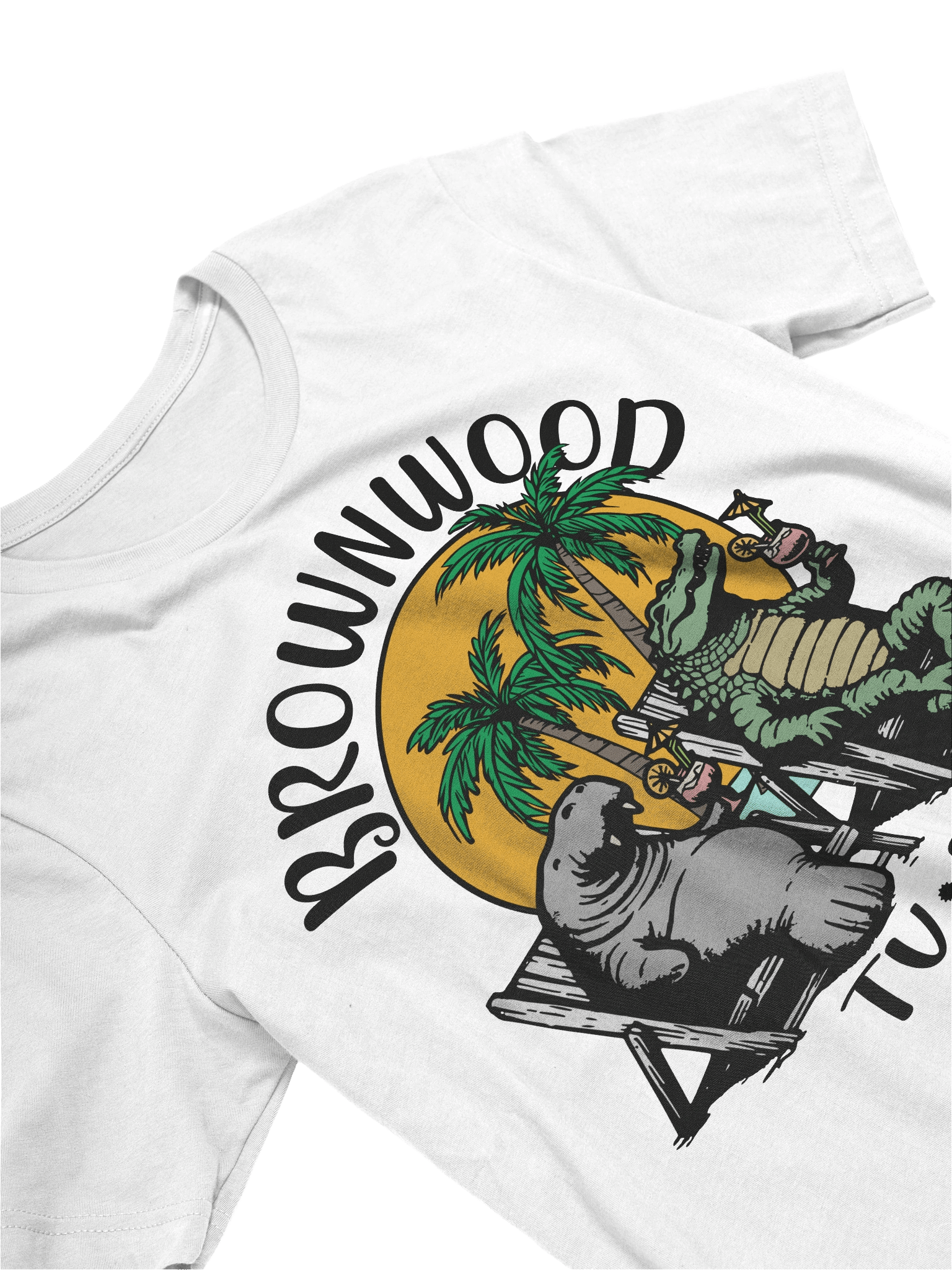 Brownwood TV Florida USA Fun Manatee Alligator Design T-shirt product image (14)