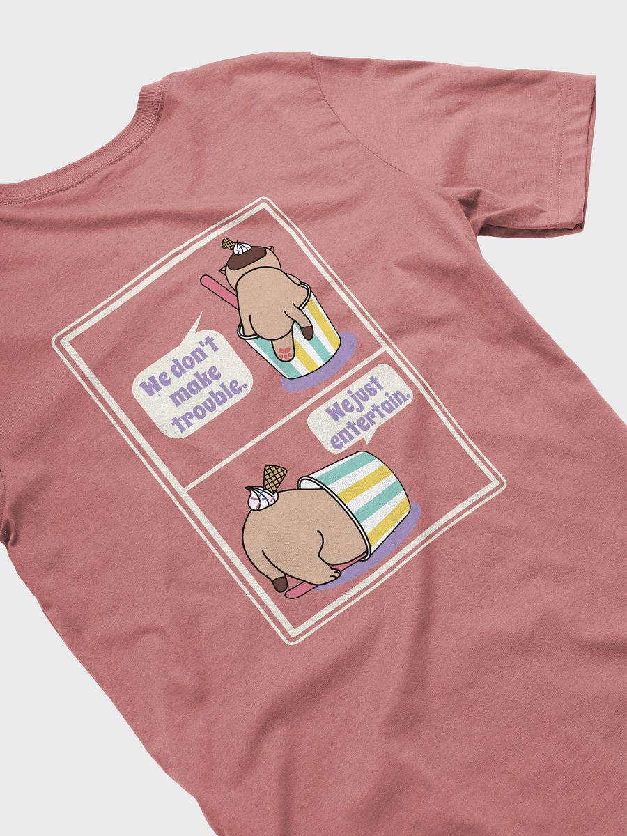 Sweet Trouble Unisex Tee, Ice Cream Cat (Left Chest and Back Prints) product image (4)