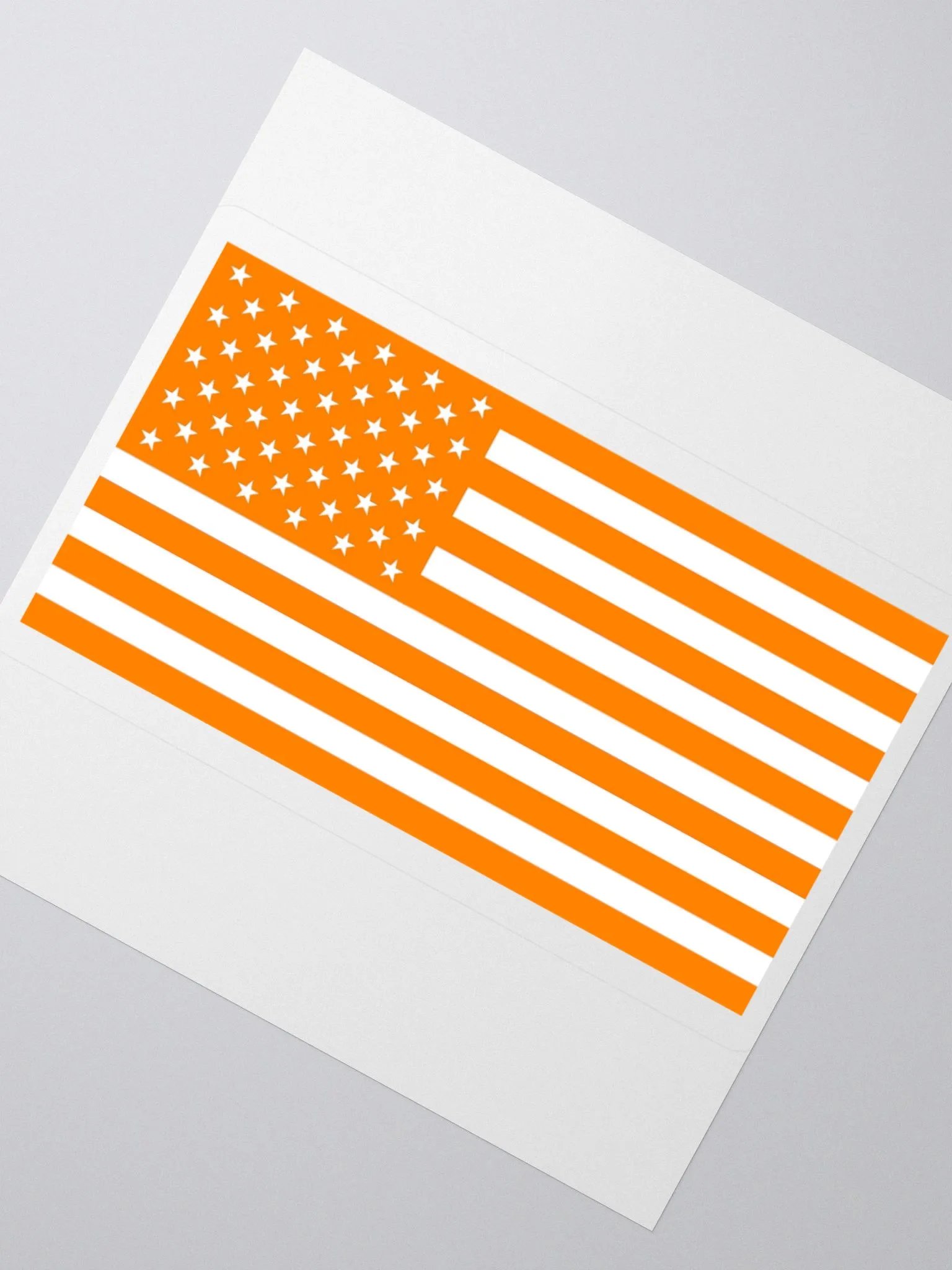 Orange American Flag Sticker product image (9)