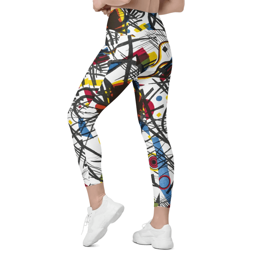Abstract Lithographic Pattern Design Leggings with pockets - V3 product image (9)